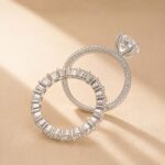 S925 Moissanite 2CT Round Cut Solitaire Engagement Ring Set White Gold Plated In Sterling Silver Promise Rings For Women - Image 6