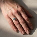 S925 Green Moissanite 3.0Ct Round Cut 6 Prong White Gold Promise Rings For Women - Image 2