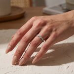 S925 Wave-Shaped Moissanite Eternity Band in Sterling Silver Stackable Wedding Ring For Women - Image 2