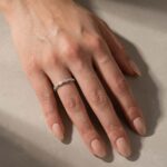S925 Wave-Shaped Moissanite Eternity Band in Sterling Silver Stackable Wedding Ring For Women - Image 3