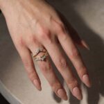 S925 Moissanite V-Shaped Crown Enhancer Wedding Band 18K Yellow Gold in Sterling Silver - Image 3