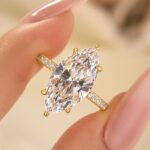 S925 6.0Ct/4.0Ct/2.0Ct Marquise Cut Engagement Ring Travel Ring For Her In Sterling Silver - Image 5