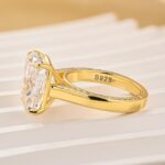 S925 Classic 8.0Ct Cushion Cut Solitaire Engagement Ring Travel Ring In Sterling Silver - Image 5
