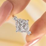 S925 Stunning Marquise Cut Three Stone Engagement Ring In Sterling Silver