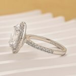 S925 Lovely Halo Oval Cut Engagement Ring For Women In Sterling Silver - Image 4