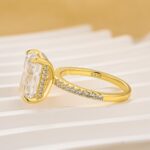 S925 Exclusive 4.5Ct Radiant Cut Engagement Ring For Women In Sterling Silver - Image 5