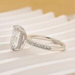 S925 Exclusive 4.5Ct Radiant Cut Engagement Ring For Women In Sterling Silver - Image 9