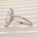 S925 Classic 4.0Ct Marquise Cut Hidden Halo Engagement Ring Travel Ring - Image 6