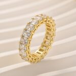 S925 3.5Ct Emerald Cut Women's Wedding Band In Sterling Silver - Image 9