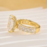 S925 5.0Ct Radiant Cut Hidden Halo Half Engagement Ring In Sterling Silver - Image 10