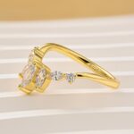 S925 Elegant Marquise & Round Cut White Gold Wedding Band - Image 7