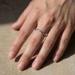 S925 Maxine Moissanite Twist Eternity Wedding Band In Sterling Silver - Image 2