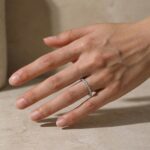 S925 Maxine Moissanite Round Cut Half Eternity Thin Women's Wedding Band In Sterling Silver - Image 3