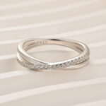 S925 Unique X Criss Cross Wedding Band For Women In Sterling Silver - Image 9