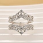 S925 0.8Ct Crown-Shaped Insert Wedding Band Engagement Ring Enhancer - Image 5
