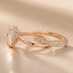 S925 4.5Ct Oval Cut Solitaire Engagement Ring in Sterling Silver with Open Round Cut Eternity Wedding Band - Image 10