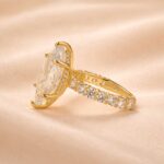 S925 6.0Carat Marquise Cut Engagement Ring Full Simulated Diamond in Sterling Silver - Image 5