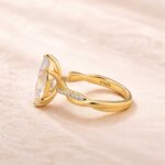 S925 Moissanite 3.0Ct Marquise Cut Twist Engagement Ring For Women - Image 7