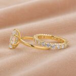 S925 Moissanite 2.0Ct Marquise Cut Solitaire Engagement Ring in Sterling Silver with Eternity Wedding Band - Image 9