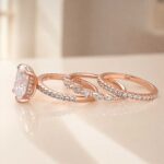 S925 3PC Wedding Set Elegant 3.5 Carat Radiant Cut Simulated Diamond Engagement Ring with Round & Marquise Accents Bands - Image 30