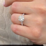 S925 Maxine Moissanite 2.0 Carat Round Cut Engagement Ring in Sterling Silver - Image 2