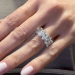 S925 Maxine Special Full Pear Cut Women's Wedding Band In Sterling Silver - Image 2