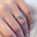 S925 Maxine Classic Moissanite 2.0 Carat Round Cut Promise Ring - Image 2