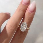 S925 Moissanite Solitaire 5.50 Ct Oval Cut Promise Ring For Women - Image 6