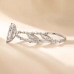 S925 Sterling Silver 3.0Ct Marquise Cut Engagement Travel Ring with 2PC Marquise & Round Cut Wedding Bands - Image 4