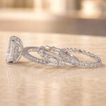 S925 3PC Wedding Set Elegant 3.5 Carat Radiant Cut Simulated Diamond Engagement Ring with Round & Marquise Accents Bands - Image 20