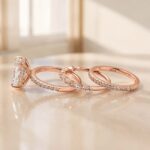 S925 3PC Wedding Set Elegant 3.5 Carat Radiant Cut Simulated Diamond Engagement Ring with Round & Marquise Accents Bands - Image 15