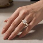 S925 5.0Ct Radiant Cut Hidden Halo Half Engagement Ring In Sterling Silver - Image 8