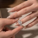 Moissanite 3.5Ct Radiant Cut Engagement Ring with 3.0Ct Radiant Cut Band - Image 3