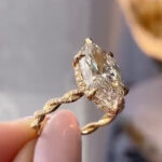 S925 4.0Ct Marquise Cut Twist Hidden Halo Engagement Ring Travel Ring In Sterling Silver - Image 2