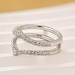 S925 Vintage Engagement Ring Enhancer Wedding Band In Sterling Silver - Image 4