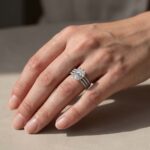 S925 Classic 4.0Ct Oval Cut Engagement Ring in Sterling Silver with Vintage Enhancer Wedding Band - Image 2
