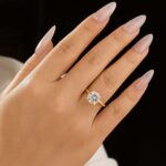 S925 Moissanite 3.0Ct Round Cut Engagement Ring Travel Ring In Sterling Silver - Image 6