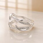 S925 Infinity Twist Stackable Wedding Band in Sterling Silver - Image 5