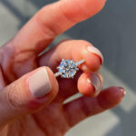 S925 Classic 6 Prong 3.0Ct/4.0Ct Round Cut Simulated Diamonds Engagement Ring Iin Sterling Silver - Image 2