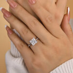 S925 Stunning Square Solitaire Princess Cut Engagement Ring - Image 2