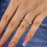 S925 Vintage Full Eternity Art Deco Stacking Women's Wedding Band In Sterling Silver - Image 4