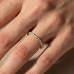 S925 Maxine Moissanite Round Cut Full Eternity Wedding Band In Sterling Silver - Image 4