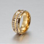 Created White Sapphire Round Cut 925 Sterling Silver Men's Wide Wedding Band - Image 4
