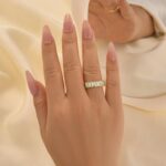 S925 2.8Ct Emerald Cut Bezel Half Wedding Band Travel Ring In Sterling Silver - Image 6