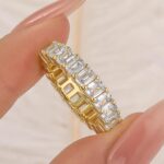 S925 3.5Ct Emerald Cut Women's Wedding Band In Sterling Silver - Image 5