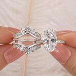 S925 Exclusive 4.0Ct/5.0Ct Oval Cut Wedding Ring Set Travel Ring With Jacket Wedding Band - Image 16