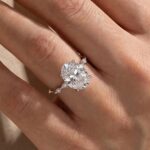 S925 Maxine 4.5Ct Oval Cut Engagement Ring In Sterling Silver