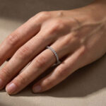 S925 Maxine Moissanite 0.5 Ct Full Eternity Thin Wedding Band For Women - Image 2