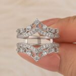 S925 0.8Ct Crown-Shaped Insert Wedding Band Engagement Ring Enhancer - Image 6