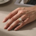 S925 Classic 4.5Ct Radiant Cut Engagement Ring in Sterling Silver with  Enhancer Wedding Band - Image 6
